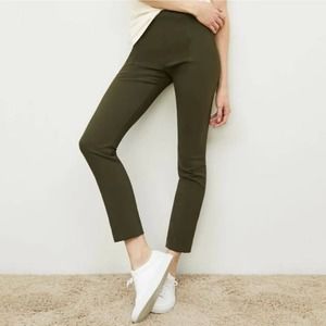 MM. Lafleur The Foster Pants PowerStretch High Rise Side Zip Olive Green